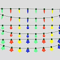 Colorful Decorative String Lights With Round And Star Shaped Bulbs For Festival Decor