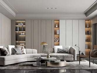 Light Luxury Living Room 3d model