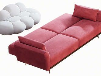 modern combination sofa leisure sofa 3d model