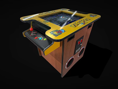 Classic Arcade Game Machine Entertainment Appliance With Joystick Control Panel And Retro Design 3d model