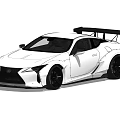 White Modern Sports Car With Sleek Body Black Wheels And Rear Spoiler Design