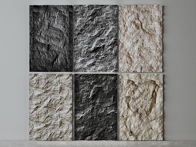 rock background wall 3d model