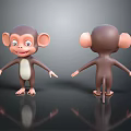Monkey Cartoon Monkey Anime Monkey Stylized Monkey Fantasy Style Monkey Toy 3d model