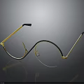 Stylish Round Eyeglasses With Black And Gold Frame For Fashionable Appearance