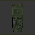 Modern Green Military Armored Wheeled Vehicle With Roof Antennas And Weapon System
