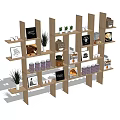 Open Display Rack Display Rack Bookshelf 3d model