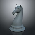 Gray Horse Head Decorative Ornament With Round Base For Daily Life Use