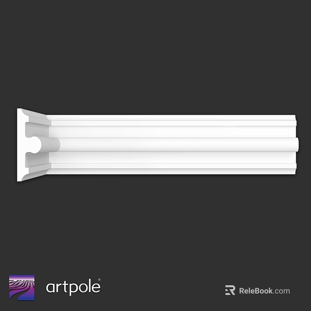 White Architectural Component With Intricate Molding Design And Smooth Surface 3d model 