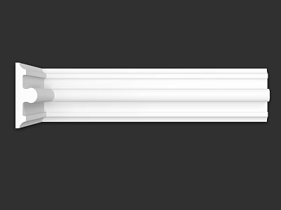 White Architectural Component With Intricate Molding Design And Smooth Surface 3d model
