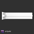 White Architectural Component With Intricate Molding Design And Smooth Surface