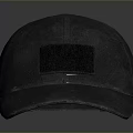Dark Cloth Baseball Cap With Square Patch For Daily Life Use