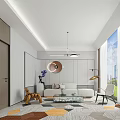 Modern Reception Room 3d model
