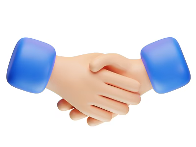 Two Hands Shaking Hands Design Decorative Ornament Set For Home Decor 3d model
