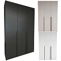 Modern Black and Light Colored Storage Cabinet with Smooth Surface and Door Design
