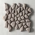 Modern 3D Geometric Textured Wall With Irregular Polygonal Stone Design 3d model
