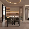 Modern Living Dining Room Interior With Sofa Coffee Table TV Plant And Rug