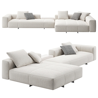 Modern Multiplayer Sofa minotti Corner Sofa 3d model