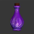 Food Grade Purple Glass Bottle With Cork Stopper For Storing Edible Oils And Spices