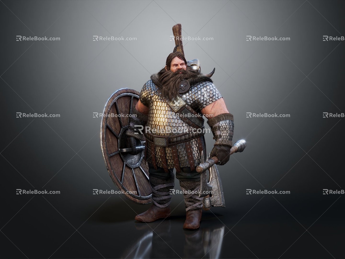 Modern Game Role Warrior Samurai 3d model