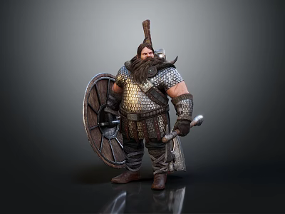 Modern Game Role Warrior Samurai 3d model