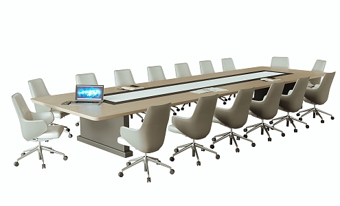 Modern Conference Table and Chair Combination Office Chair Conference Table 3d model