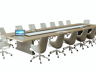 Modern Conference Table and Chair Combination Office Chair Conference Table 3d model