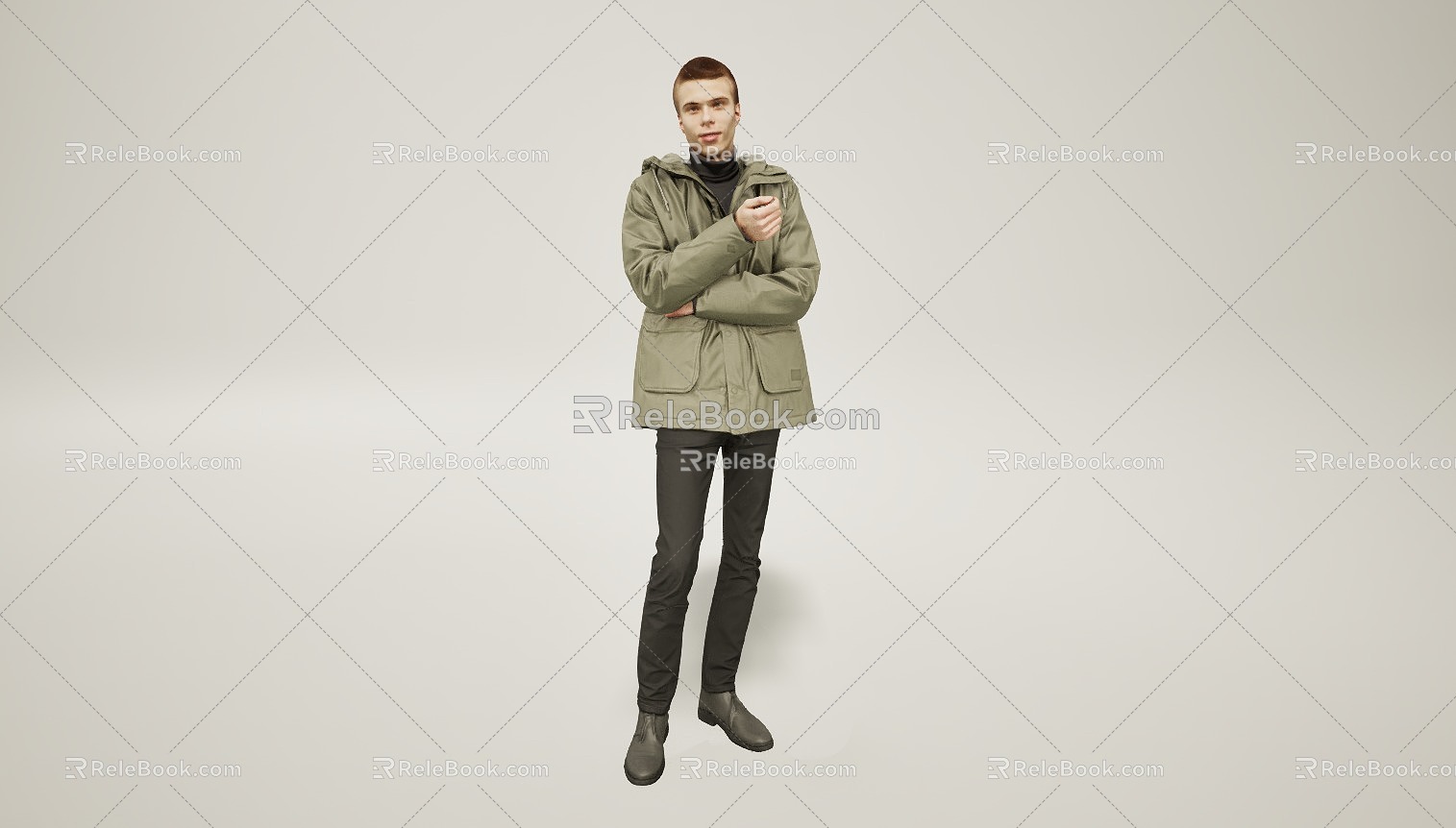 Characters Men Women Winter Dress 4K Map Fine Model pbr Has Map 3d model