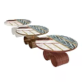 Modern Coffee Tables Featuring Marble Tops And Gold Metal Wooden Bases