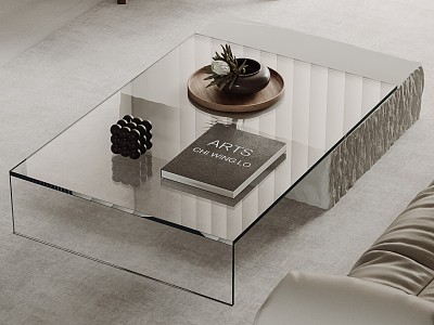 Coffee Table Accessories Ornaments Combination Living Room Coffee Table Glass Coffee Table 3d model