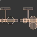 Modern Wall Lamp With Transparent Glass Tubes Black Metal Frame And Illuminated Light