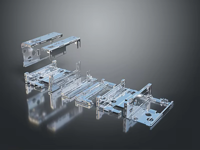 Clear Plastic Daily Living Supplies Organizer Components For Home Storage Use 3d model