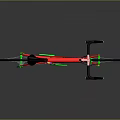 Modern Red Road Bicycle With Green Accents And Black Handlebar