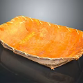 Handcrafted Orange Decorative Bowl Made From Natural Material With Woven Edges