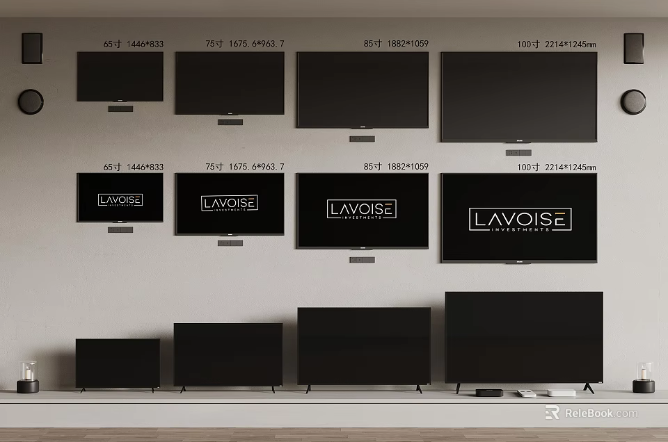 LAVOISE TV Collection Featuring Various Sizes 4K UHD SMART And FULL HD Models 3d model 