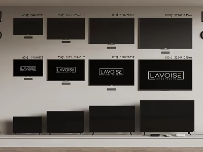 LAVOISE TV Collection Featuring Various Sizes 4K UHD SMART And FULL HD Models 3d model