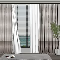 Modern Curtains 3d model