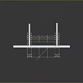 Furniture Scaffolding Structure With White Platform Yellow Components And Columns 3d model