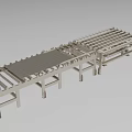Industrial Roller Conveyor Equipment With Metal Frame And Material Handling Platform