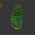 Vibrant Layered Pinecone With Orange And Purple Scales On Dark Background