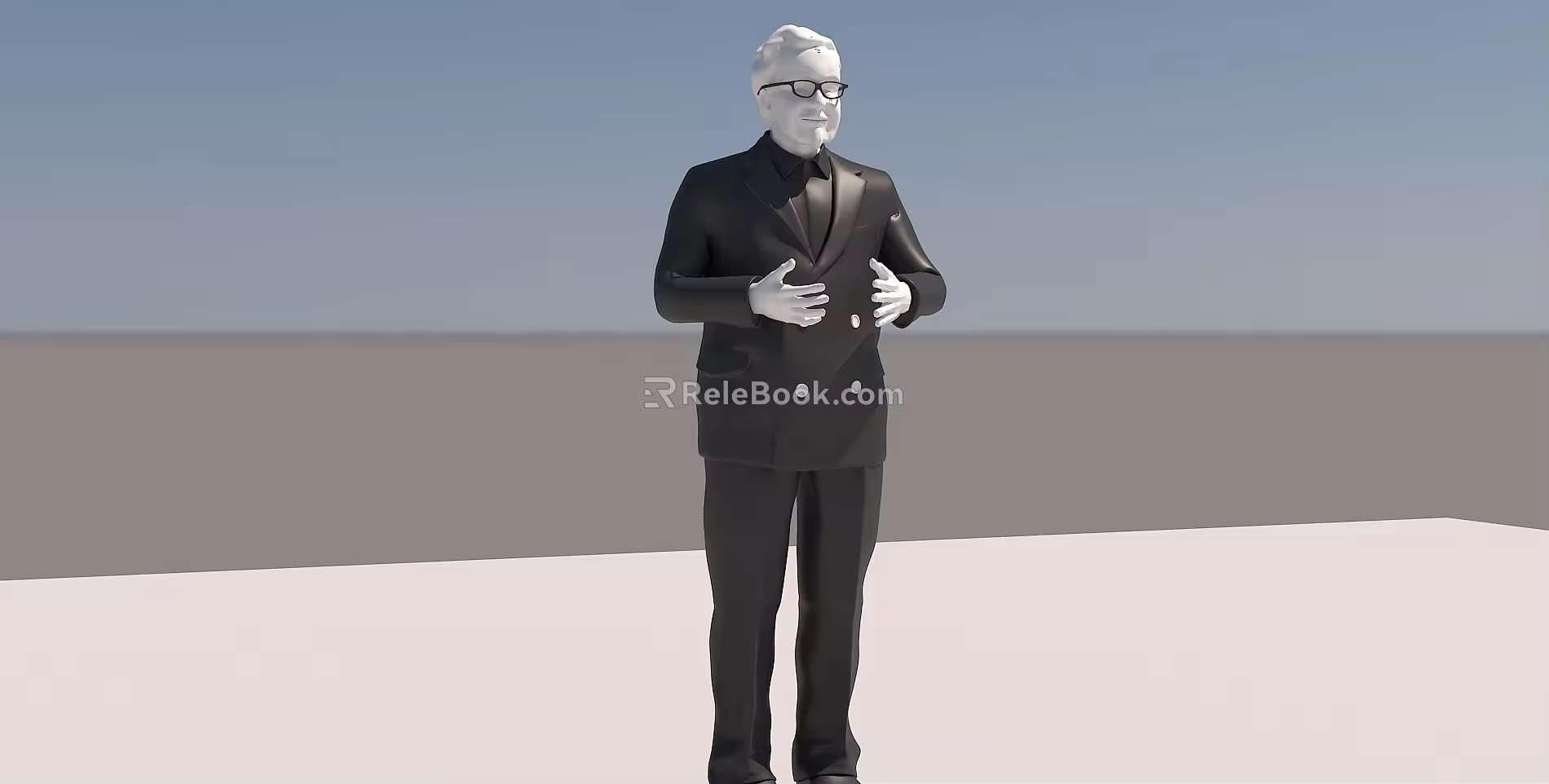 KFC Old Man Image Man Old Man in Suit Old Man 3d model