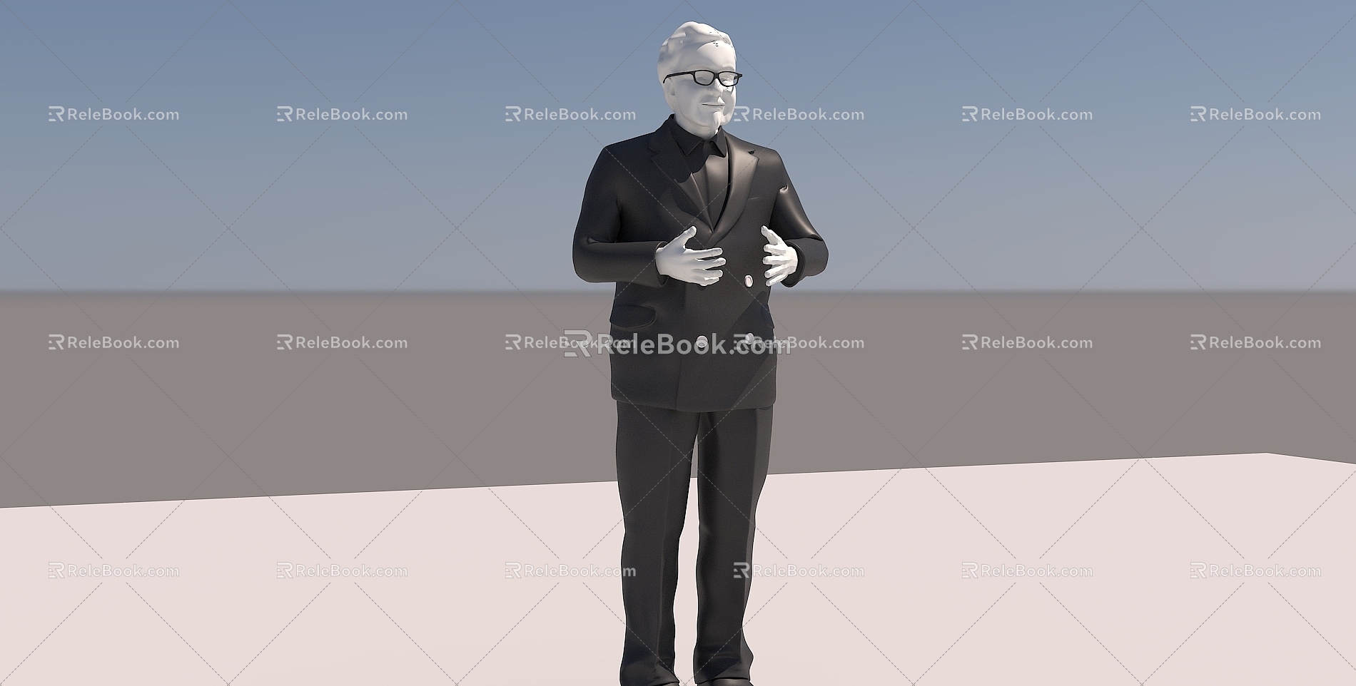 KFC Old Man Image Man Old Man Man in Suit Old Man 3d model