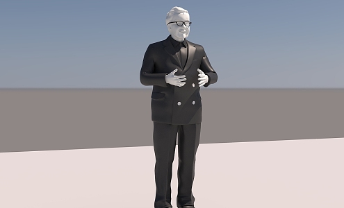 KFC Old Man Image Man Old Man in Suit Old Man 3d model