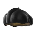 Stylish Cloud Shaped Pendant Light with White Black Design and Foam Like Textured Illuminated Surface