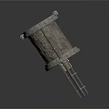Medieval Weapon Model Featuring Circular Stone Structure And Mechanical Cannon Barrels 3d model
