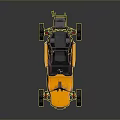 Yellow Dune Buggy Open Frame Large Off Road Tires Two Seats for Desert Adventure