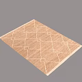 Classic Brown Square Rug With Diamond Pattern And Woven Geometric Design 3d model