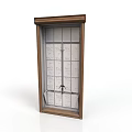 Home Interior Window Featuring Wooden Frame And Glass Pane Design Elements
