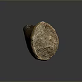 Ancient Prehistoric Animal Tooth Fossil With Brown Enamel And Textured Surface Details