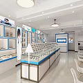 Bright Modern Optical Store Interior With Glass Display Cases White Shelves And Brand Logos