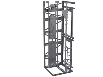 Elevator mechanical structure 3d model